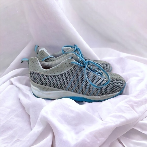 Pearl Izumi Gray Blue 5053 Cycling Lace Up Low Top Mesh Sneakers US 6 Euro 37 - Picture 2 of 9